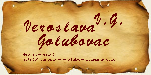 Veroslava Golubovac vizit kartica